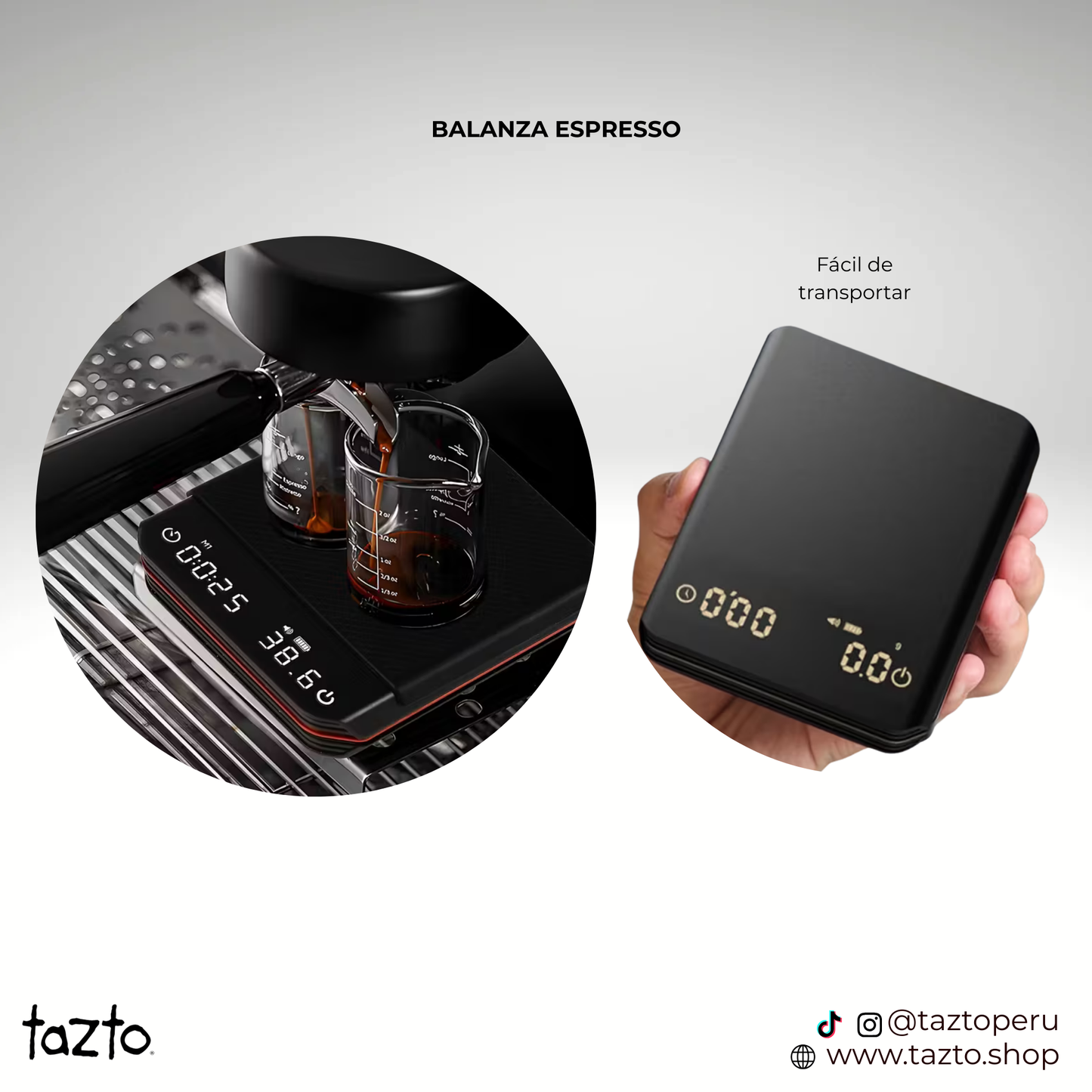 Balanza espresso con timer