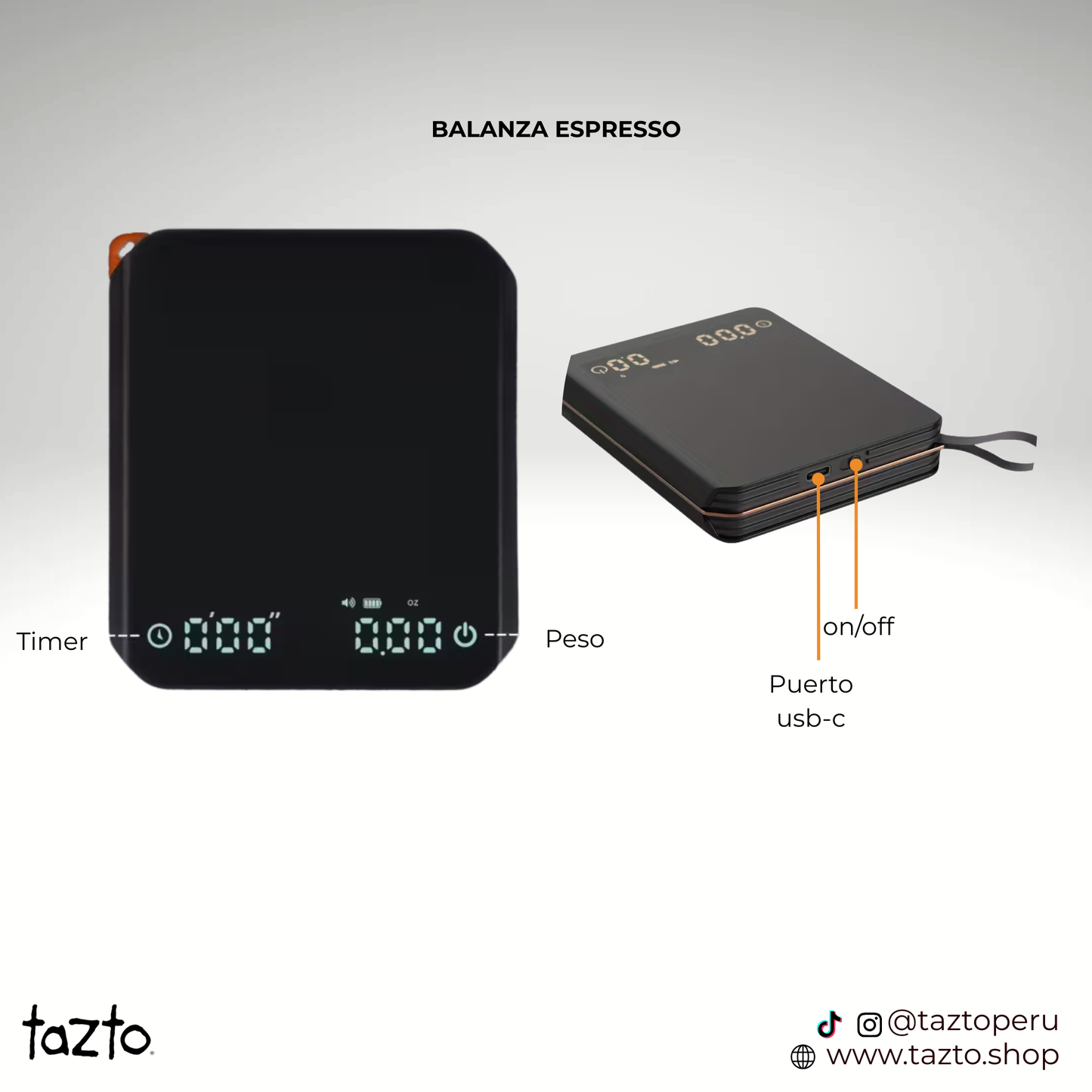 Balanza espresso con timer