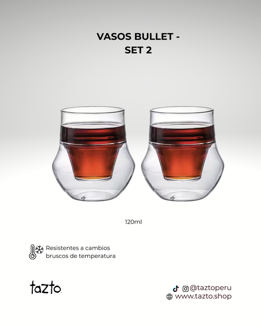 Vasos Bullet espresso set 2