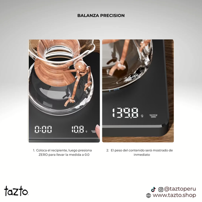 Balanza espresso con timer